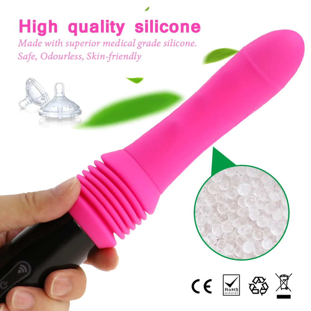 Telescopic Dildo Vibrator Automatic Up Down Massager G-spot Thrusting Retractable Pussy Vibrate Large Size Sex Toys for Women