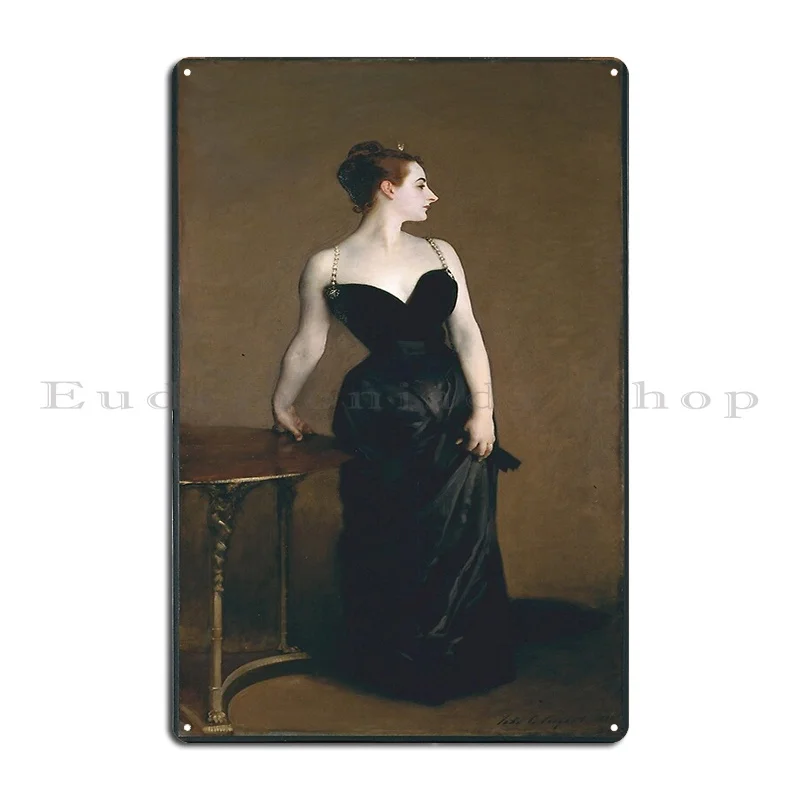 Emily Sargent Madame X Metal Plaque Design Cinema Designing Classic Living Room Tin Sign Poster