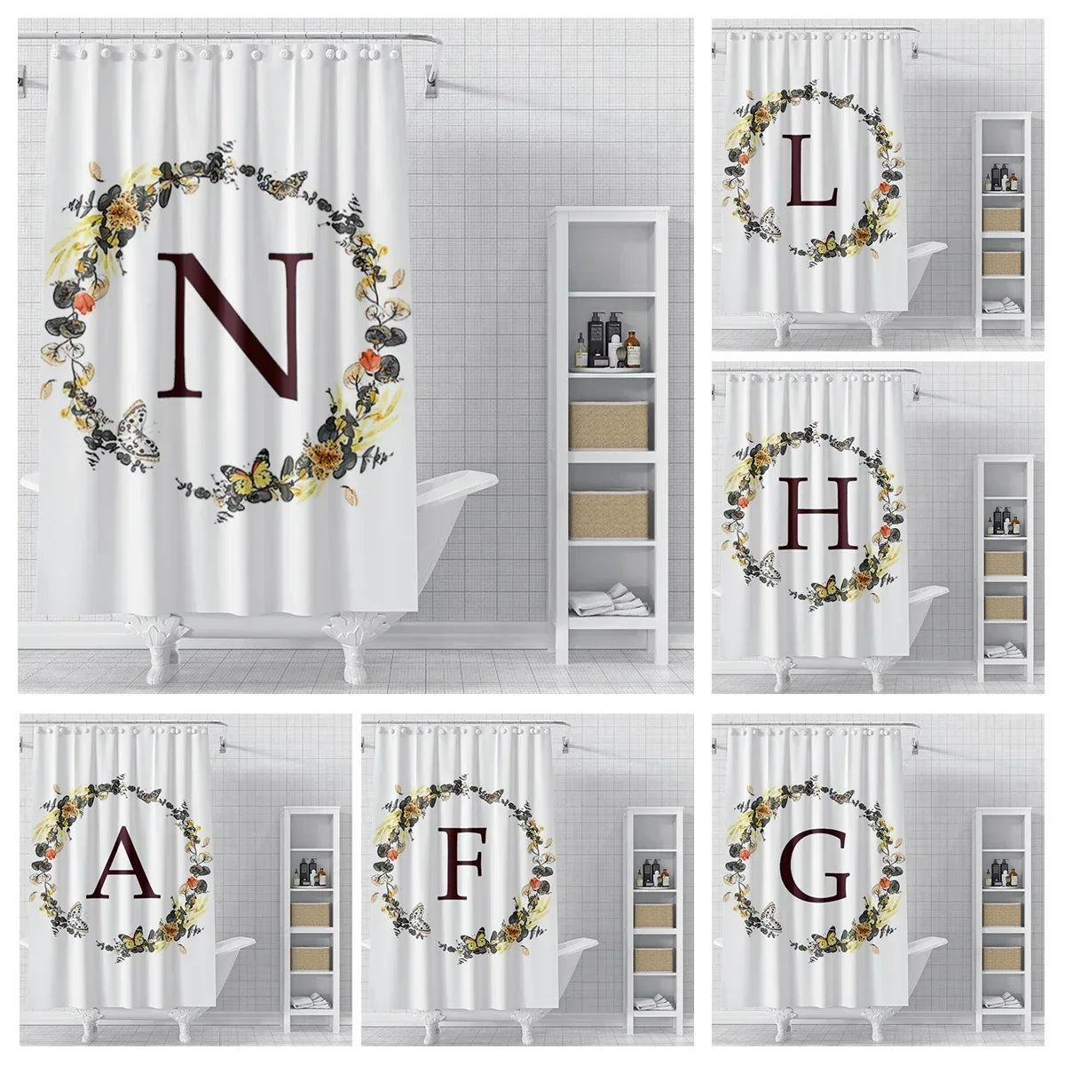 Home decor 26 letter shower curtains for bathroom waterproof fabric bathroom Curtains modern shower curtain 180x200 240x200