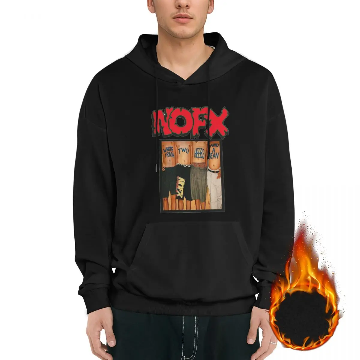 Nofx เสื้อฮู้ดแนวพังก์บุขนแกะสำหรับผู้ชายผู้หญิงเสื้อกันหนาวพิมพ์ลายกราฟิกเสื้อ Y2k แขนยาว