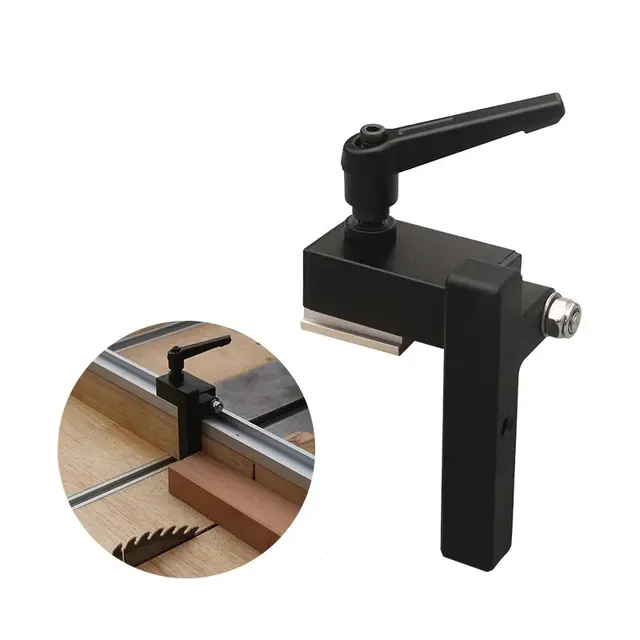 Aluminiowy ogranicznik przesuwania T-Track Obróbka drewna Router Stół Slot Stopper Piła Stół Ogrodzenie Blok ograniczający cięcie