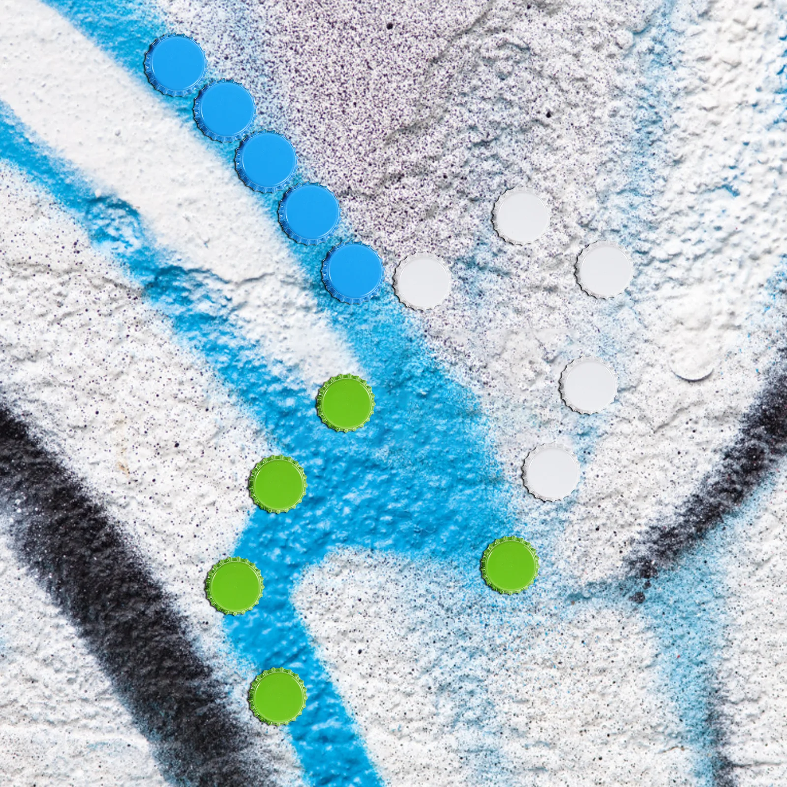 60Pcs Double Sided Colorful Beer Bottle Caps Metal Crafting Supplies Wall Art Decor Bottle Caps for Crafts Iron Art Supplies