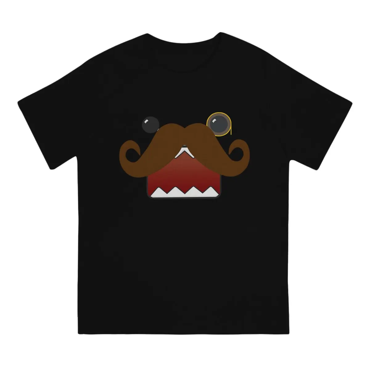 Anime Domo Kun Mustache T Shirt Fashion Men Tees Summer Clothing Polyester O-Neck TShirt