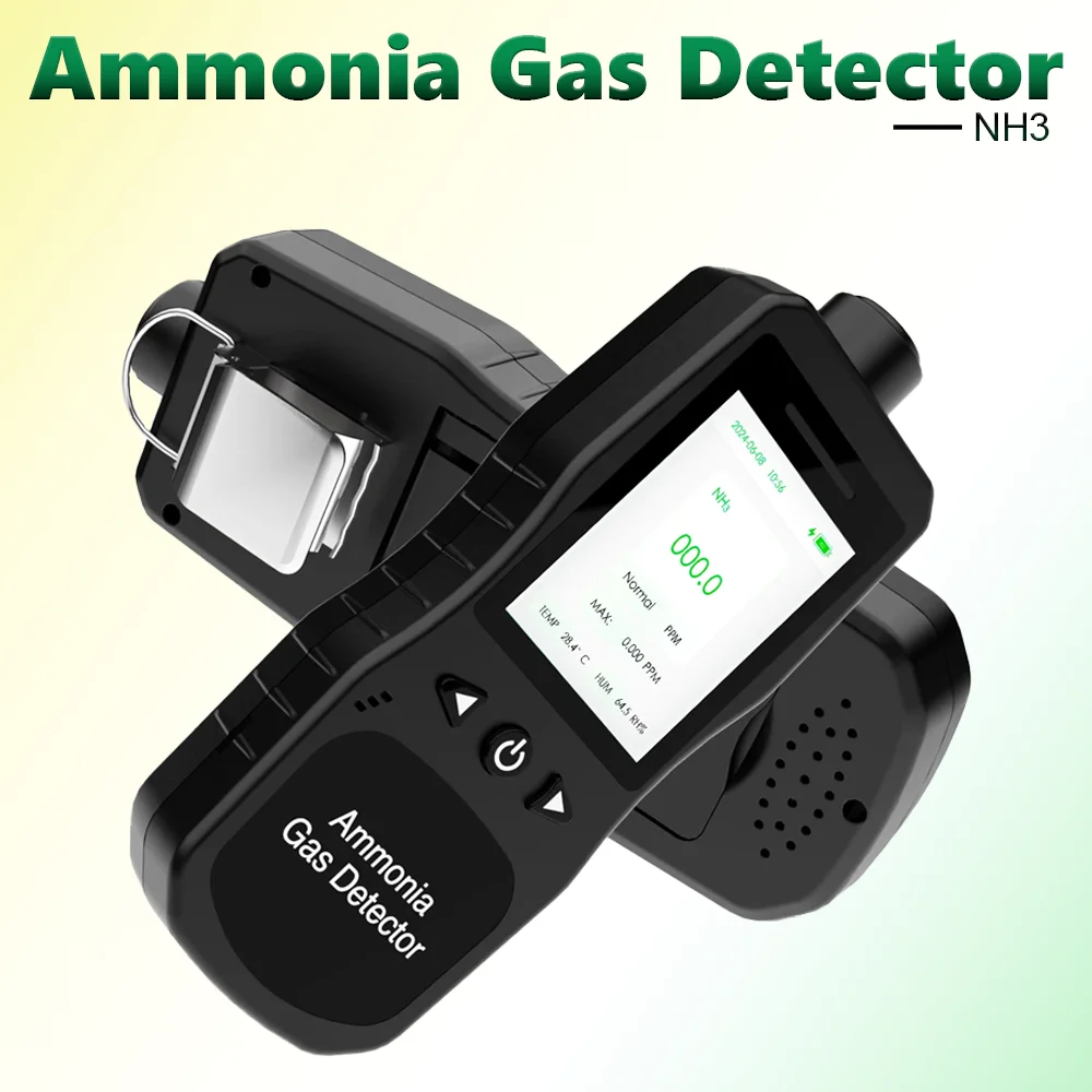 Hook and Loop Portable Ammonia Concentration Detector 4-in-1 Multi-Gas Detection Test Tools With Alarm System Reminder 0-1000ppm