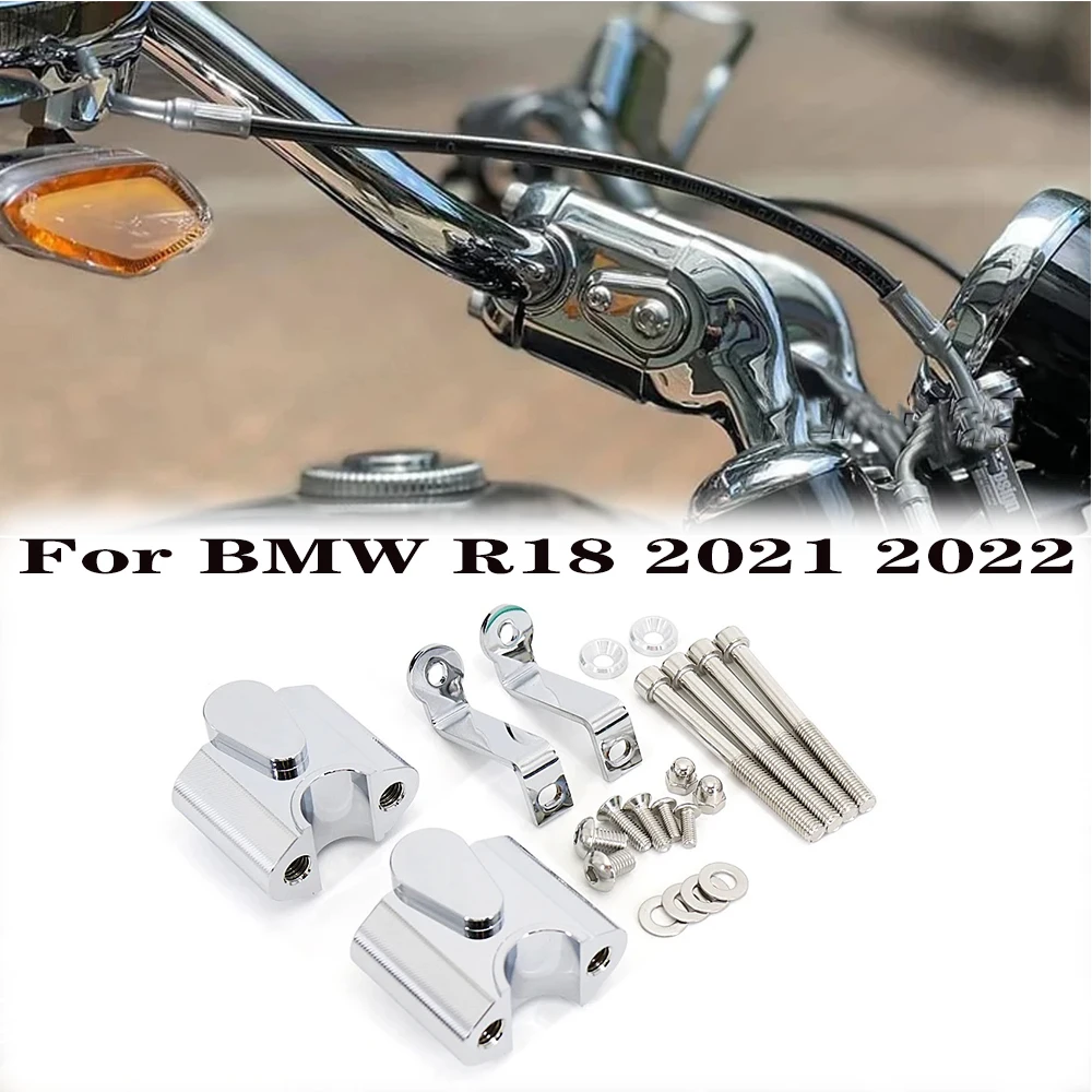 

Handlebar Risers Handle Bar Mounting Lift Clamp Adapters For BMW R18 R 18 Classic 2021 2022 CNC Aluminum Motorcycle Accessories