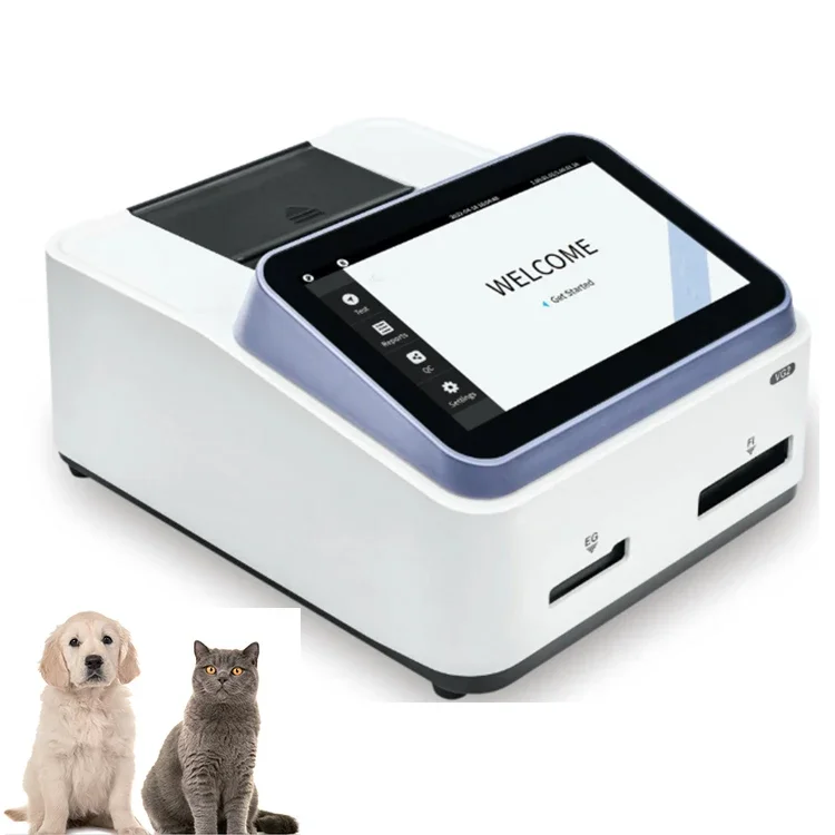 Portable Vet Feline Canine Animal Fluorescence Immunoassay Electrolytes  Gas Analyzer Veterinary