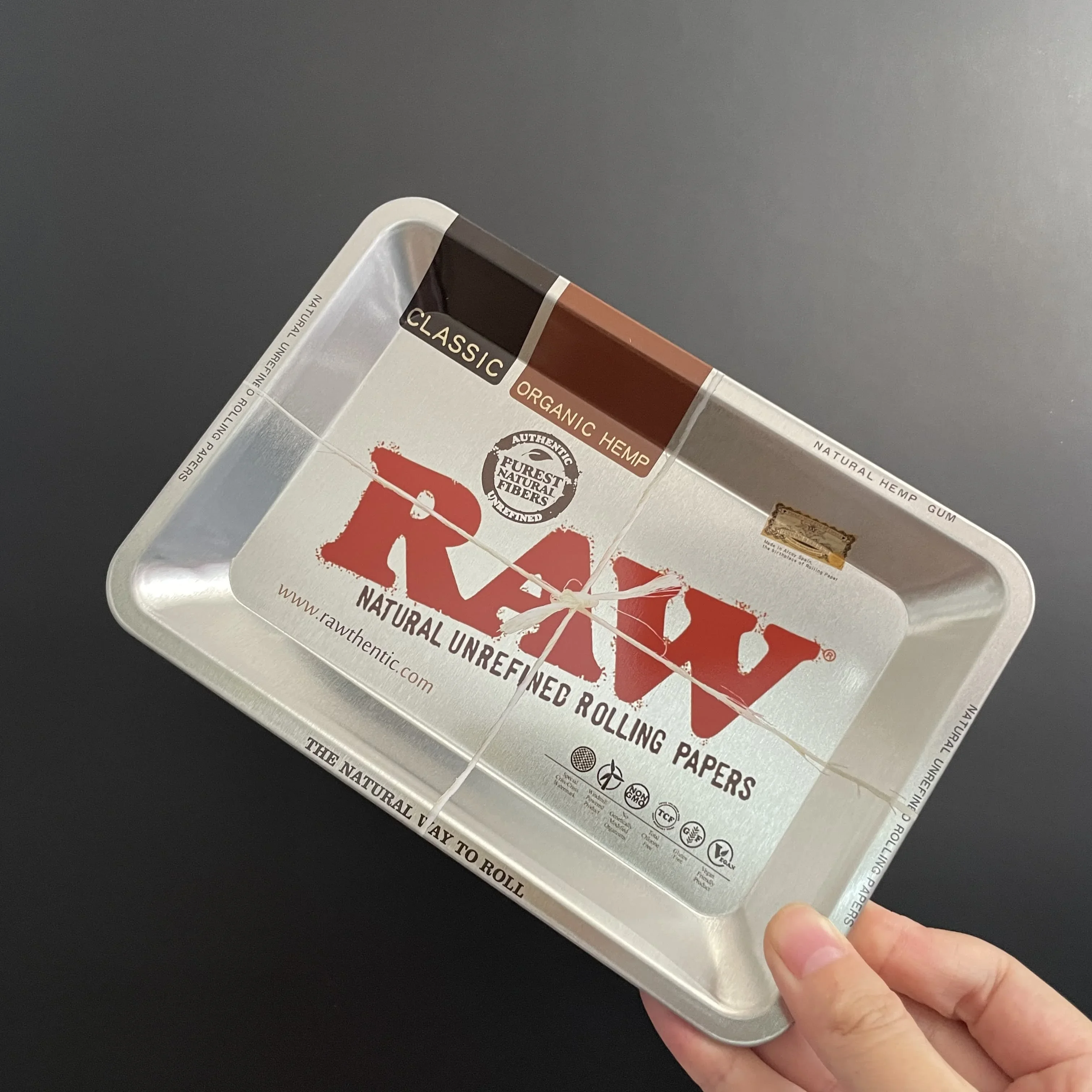 Acessórios colecionáveis para fumar bandeja de rolamento de tabaco 180*125mm