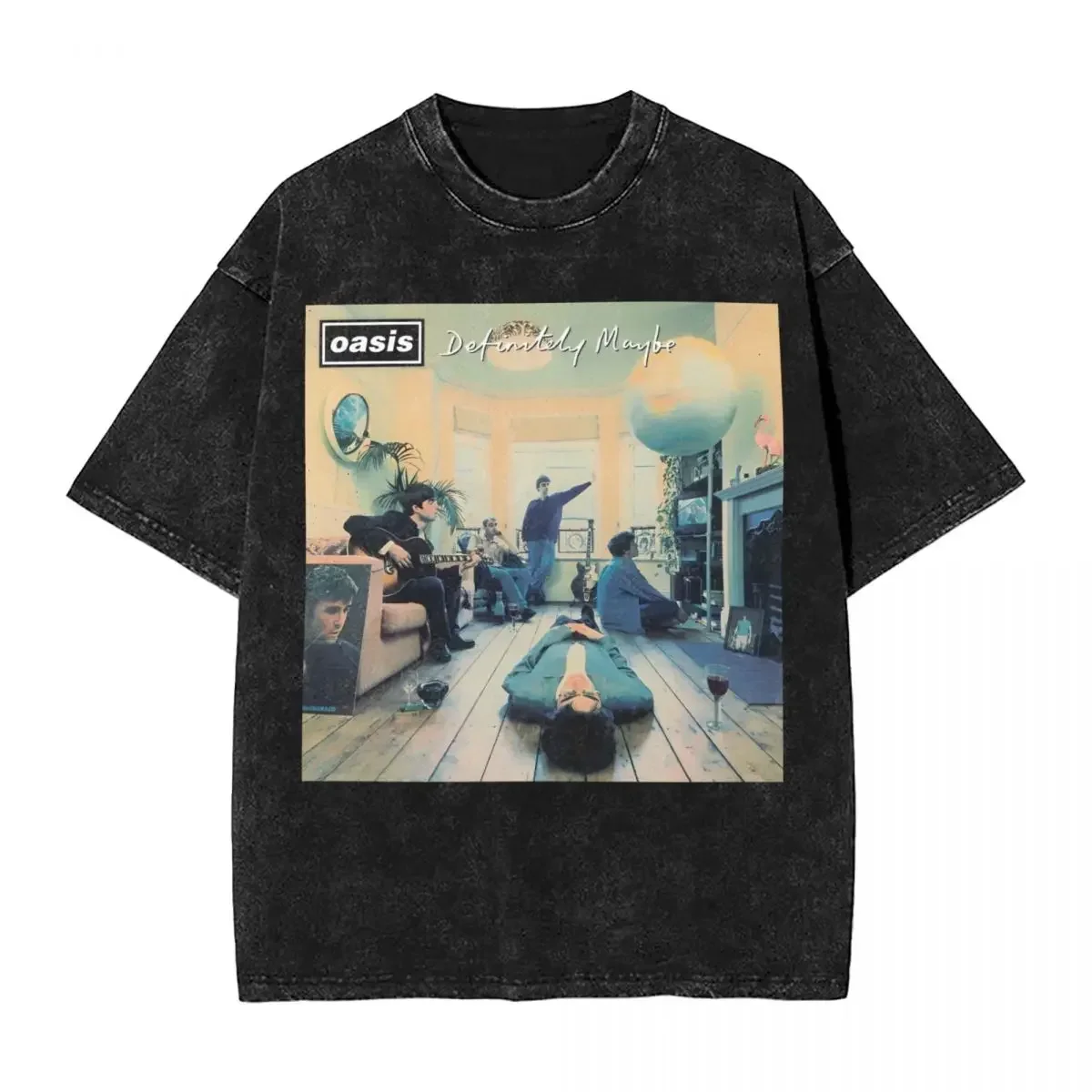O-Oasis Rock Band Mannen Vrouwen T-shirt High Street Britse Muziekalbums Streetwear Katoen Gedrukt Tops Tees 2025 Gewassen T-shirts