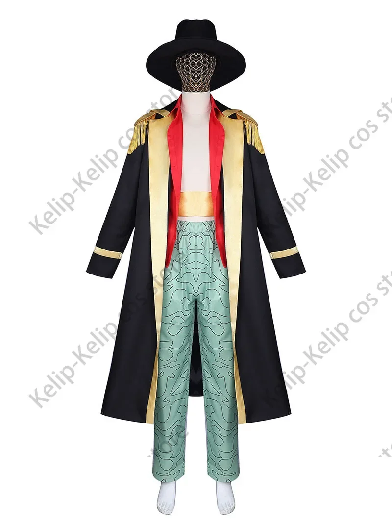 Anime Marshall D Teach Cosplay Costume Four Emperors Blackbeard Black Cloak Uniform Full Set Man Women Carnival Christmas Suit