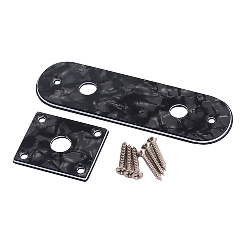 

1 Set Celluloid Electric Guitar Control Plate Replacement Plate for Bass Guitar (Black)