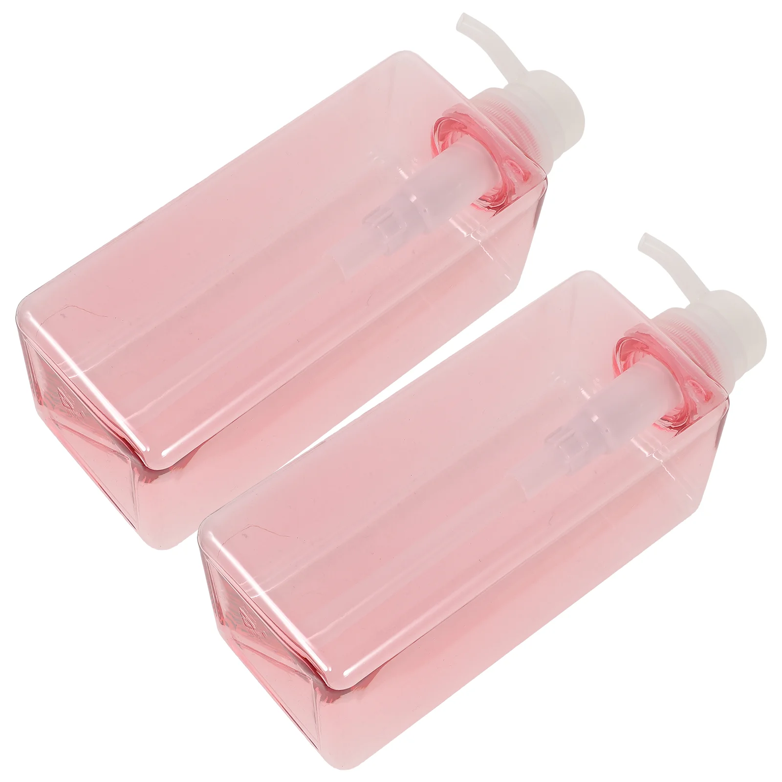 

2pcs Square Shampoo Bottles with Pump for Lotion Soap Dispenser Body Wash Reusable Home Bathroom Kitchen Hotel