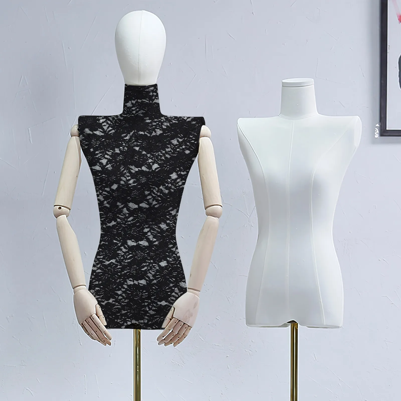 

1pcs Female Mannequin Cover Lace Lightweight Reusable For Women Dress Display Mannequin Body Cover Accessory Retail Store Decor