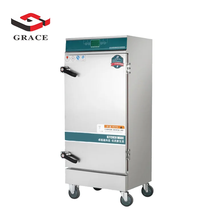 Grace Commercial Steamer Machine  Open Door Electric Gas Seafood Rice Steamer Cabinet With Water Softener
