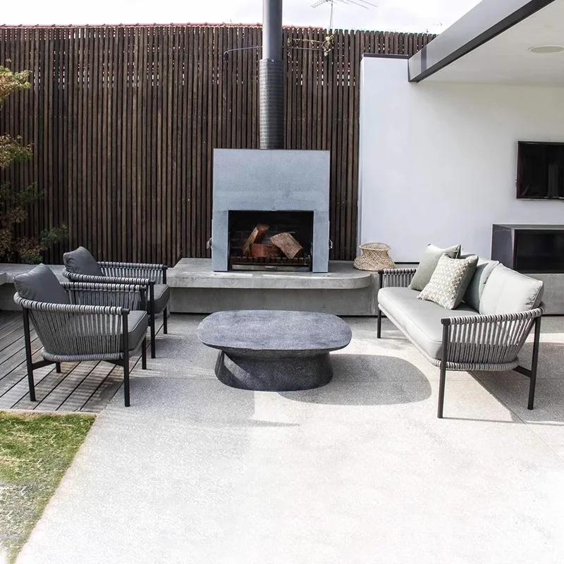 #Outdoor sofa combination garden hotel terrace living room courtyard rattan furniture