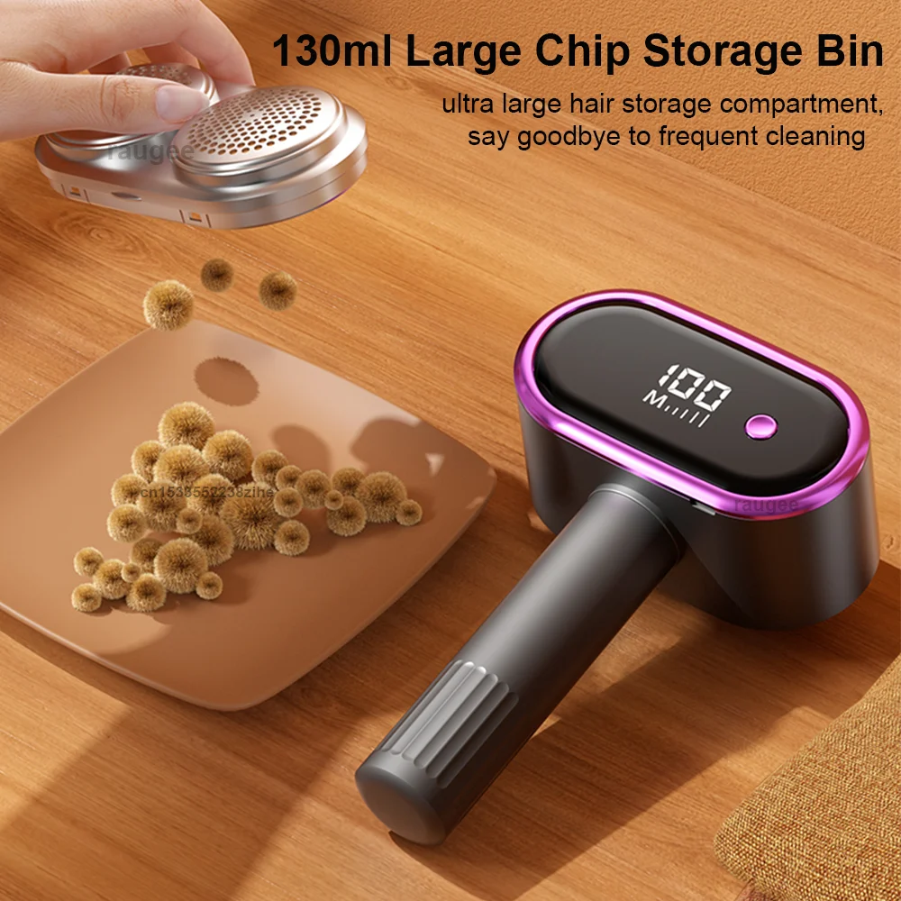 Electric Clothes Lint Remover Double Blades High‑Speed Lint Shaver Hair Ball Trimmer USB Rechargeable Fluff Fuzz Remover