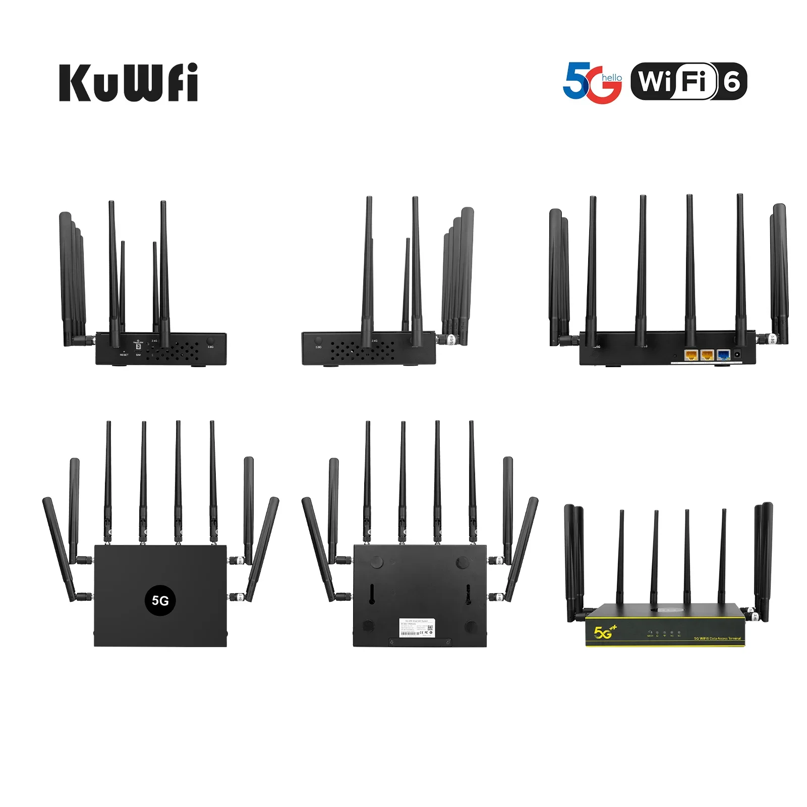 high speed KuWFi dual band 1800Mbps 5g wireless wiFi Router Hotspot 100+ Users gigabit 5g wireless router with sim card slot