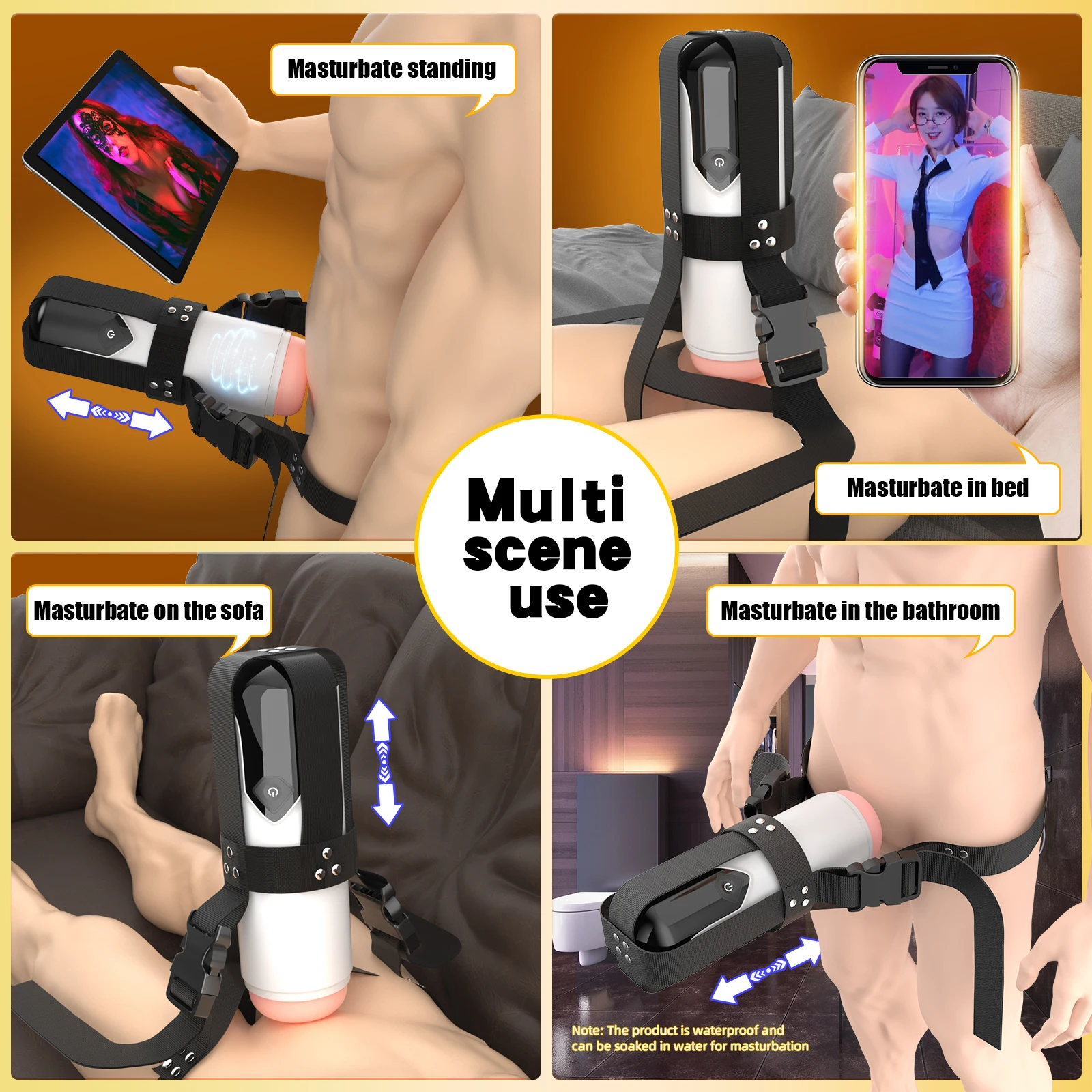 Wearable Automatic Male Masturbator Cup Telescopic Voice Vibrations Blowjob Pussy Vaginas Adult Masturbation Sex Toys For Men 18