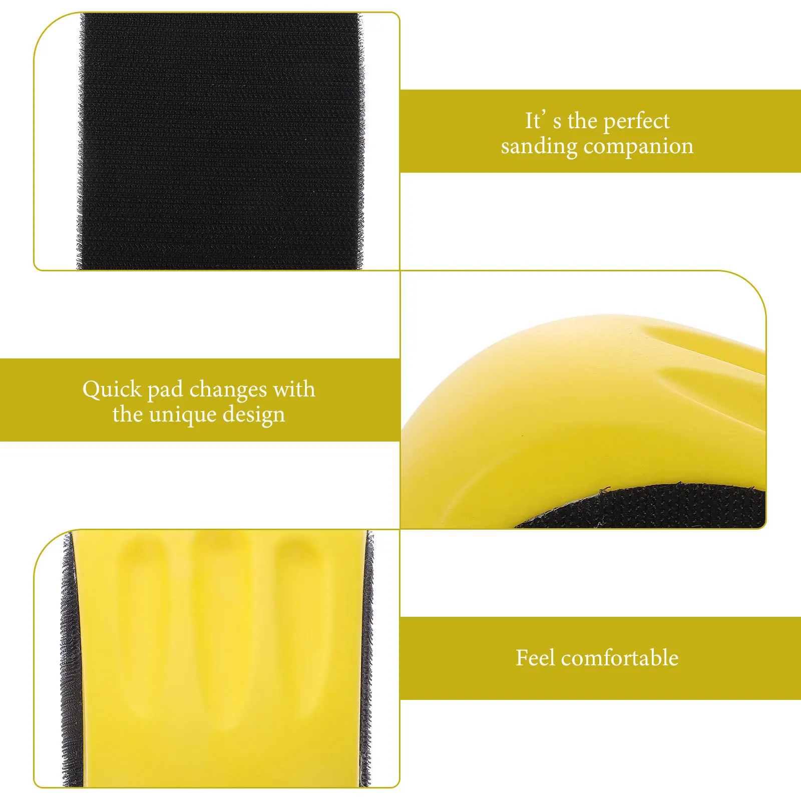 

Mouse Shape Hand Sanding Block ABS Design Anti-Shifting Grip Easy Replace Sanding Disc for Auto Body Woodworking Polishing Block