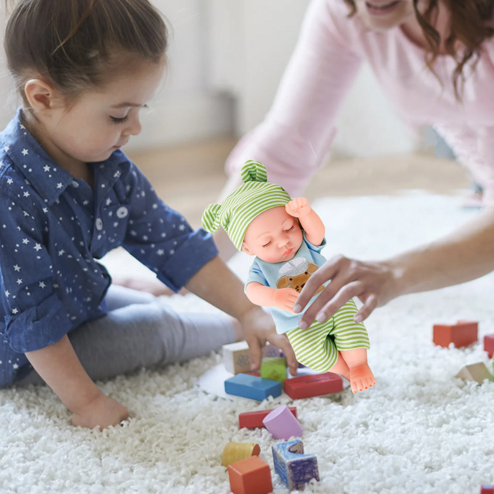 10 بوصة تولد من جديد ملابس الطفل مجموعة ملابس قطنية للحيوانات المحشوة وقت اللعب التظاهر اللعب واقعية الوليد دعوى الطفل #5