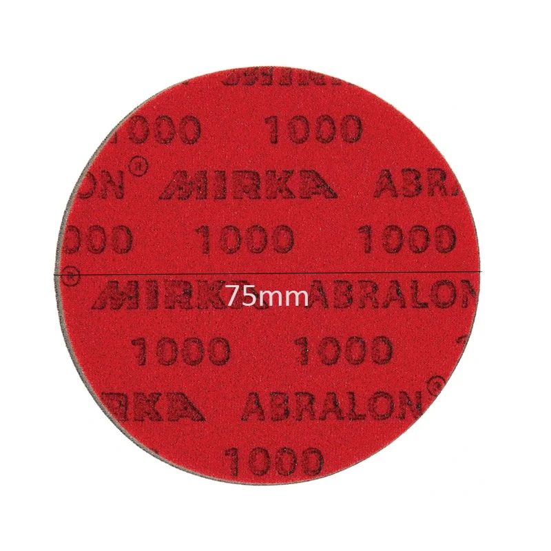 Mirka Abralon 3 Inch Sponge Sangding Disc 75mm Foam Hook & Loop Sandpaper 1000# Flexibly Polish Plane Polishing & Buffing Discs