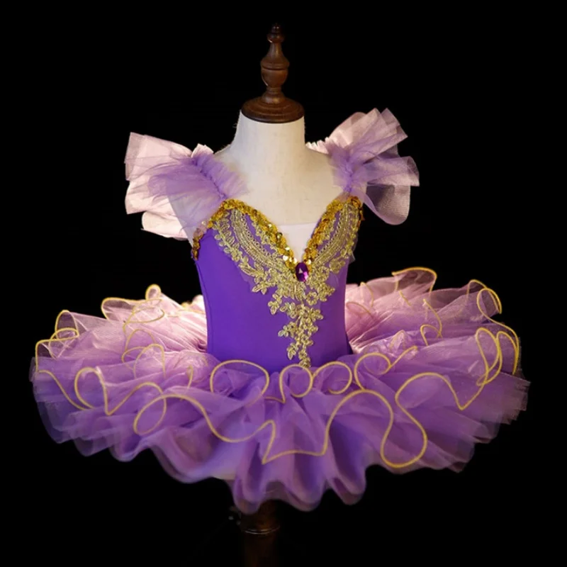 Professional Ballerina Ballet Tutu For Girls Child Party Dance Clothing Kids Pancake Tutu Ballet Costumes Leotards Ballet Dress