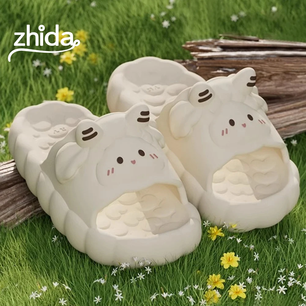 

Children's Slippers for Summer Women Cute Cartoon Sheep Slippers Ladies Casual Lovely EVA Sandals Female Non-slip Home Shoes