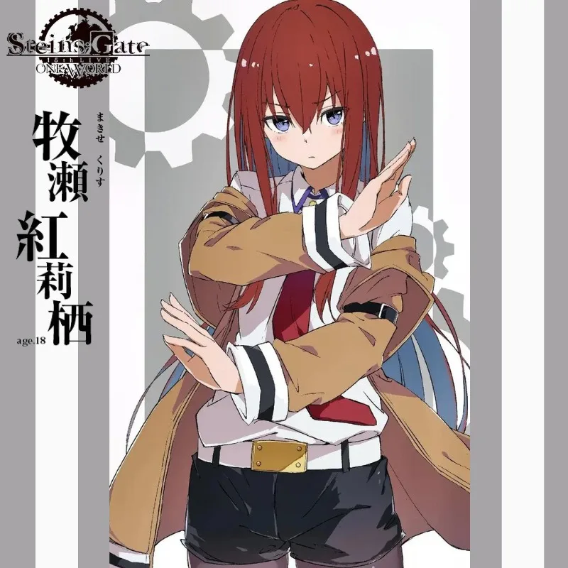 Steins Gate Kurisu Makise japońskie anime gra Cosplay Kurisu koszula Cosplay płaszcz szorty skarpetki krawat pas kobieta kostium dziewczęcy