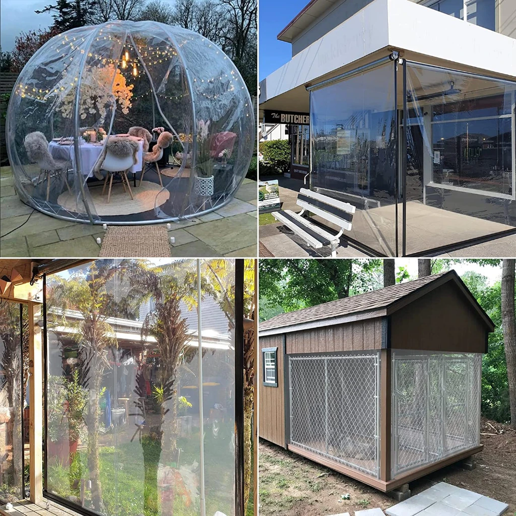 Transparent rainproof PE film waterproof shed balcony garden juicy plant shed keep warm sunshade2x3m  3X5m 4x4m