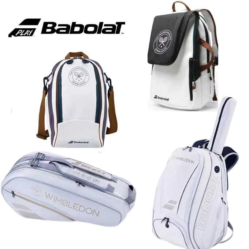 Babolat PURE 윔블던 시리즈 테니스 배낭과 라켓 가방, 2/6 테니스 라켓 및 파델 및 배드민턴 라켓을 위한 테니스 가방