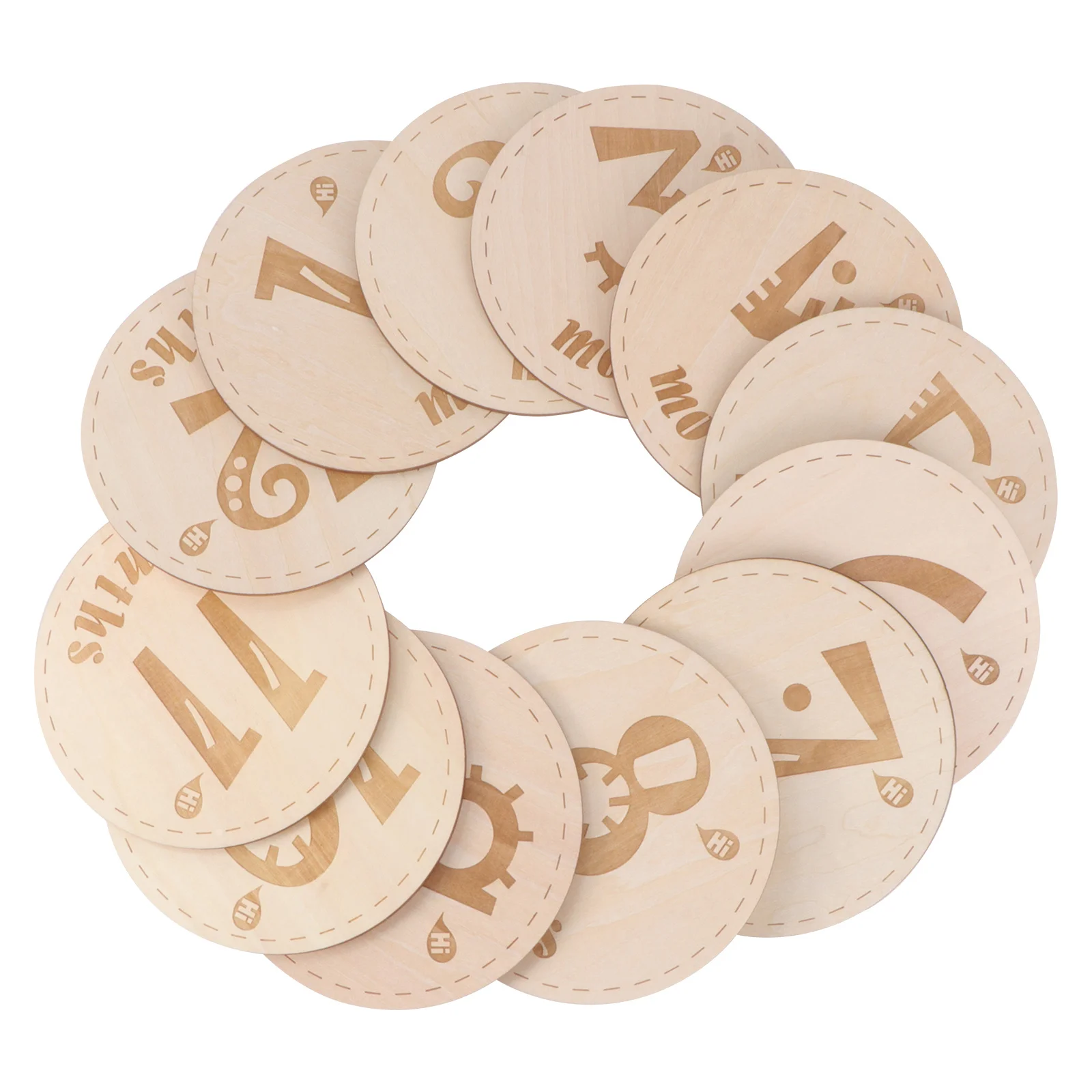 12 قطعة من بطاقات تسجيل نمو الطفل صنعة جيدة ليس من السهل الارتداء المسيل للدموع الدفء السجلات كل شهر دعائم التصوير الفوتوغرافي