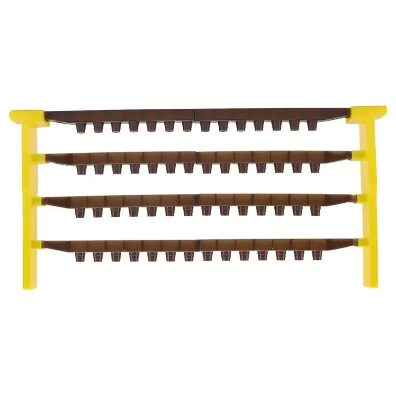 Queen Cell Cup Base Bar 50‑Sets Kit with Frame Bar & Holding Sheet for Graft‑Free Queen Rearing, Nicot & Jenter Compatible