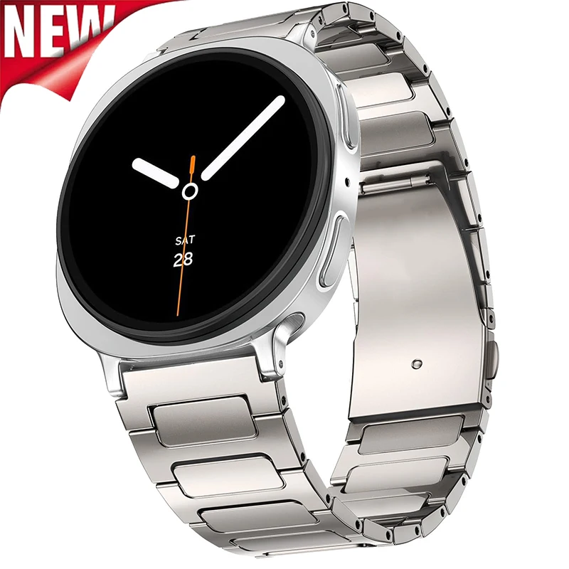 

Titanium Strap for Samsung Galaxy Watch 8 40mm 44mm No Gaps Metal Band for Galaxy Watch 8 Classic 46mm Men‘s Business Bracelet