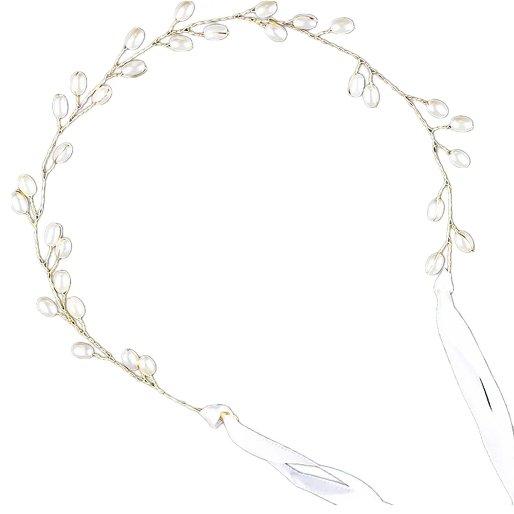 لؤلؤة الشعر الكرمة اليدوية الزفاف خوذة خفيفة الوزن الزفاف هيرباند قابل للتعديل كريستال الشعر التبعي للنساء الطرف #2