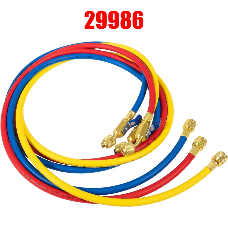 

TML 29986 Plus II 1/4" Hose with Compact Ball Valve 72" For R-410A Gas Connectors Safety Tube Household Accessories 4000 psi