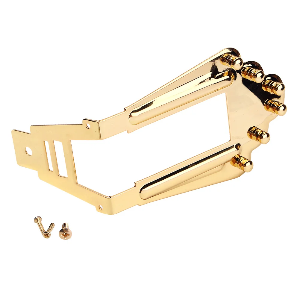 

Ga413 Gold Guitar Bridge Tailpiece Sturdy Trustworthy Tool Multiple Jobs Mounting Screws Included Golden Guitar Bridge Tailpiece