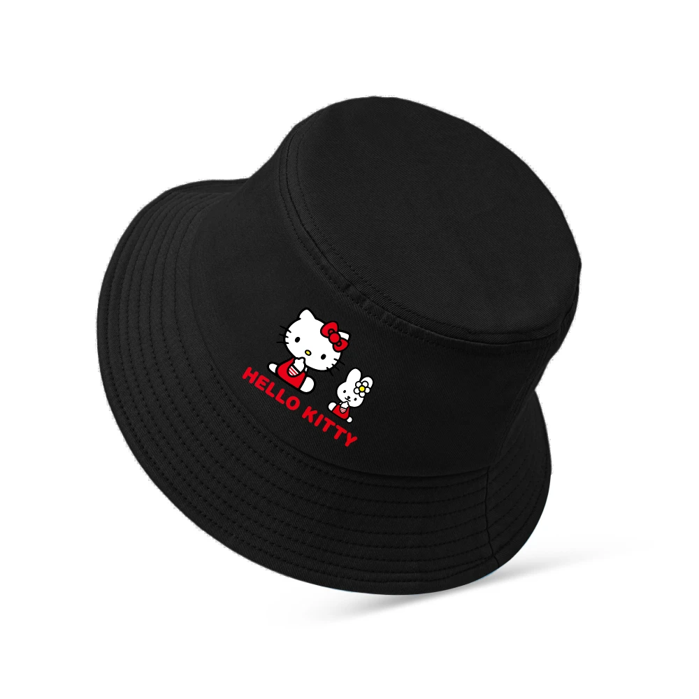 

Детская панама Sanrio «Hello Kitty» для девочек, милая хлопковая шляпа от солнца с героями мультфильмов, летняя уличная дорожная шляпа от солнца, дышащая кепка в подарок