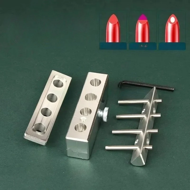 Aluminum lipstick mold 6 holes 2 holes 4 holes two-color sandwich DIY lipstick self-made metal 12.1 seamless