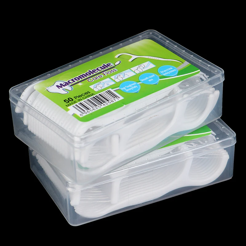 50 قطعة من خيط تنظيف الأسنان، اختيار تنظيف الأسنان بين الأسنان، العناية بصحة الفم #5