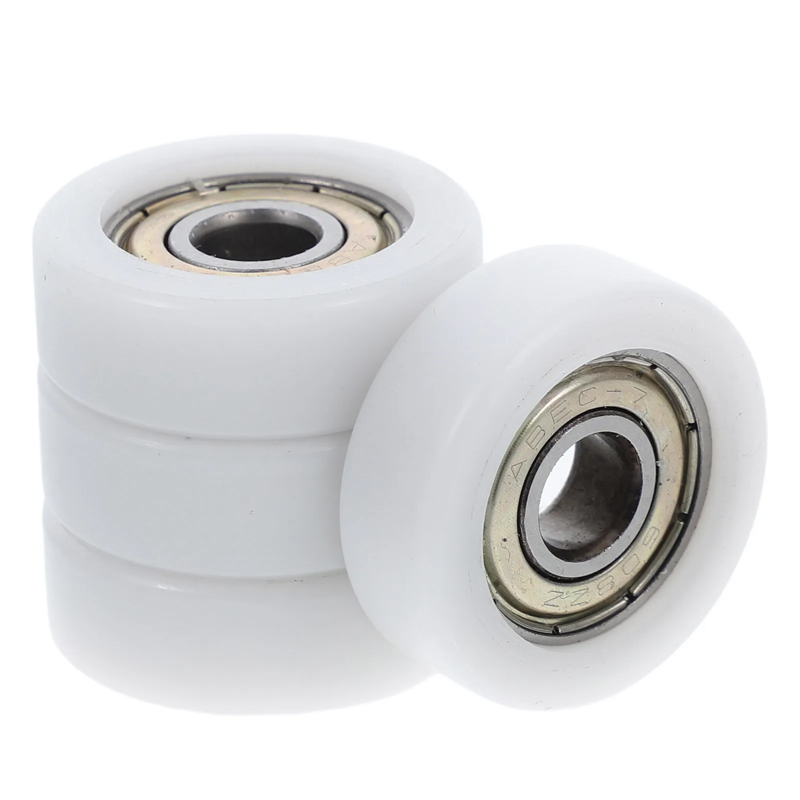 

4 Pcs Window Door Track Pulleys Nylon Coated Bearing Wheels for Sliding Doors Systems Garage Hardware Roller Bearings