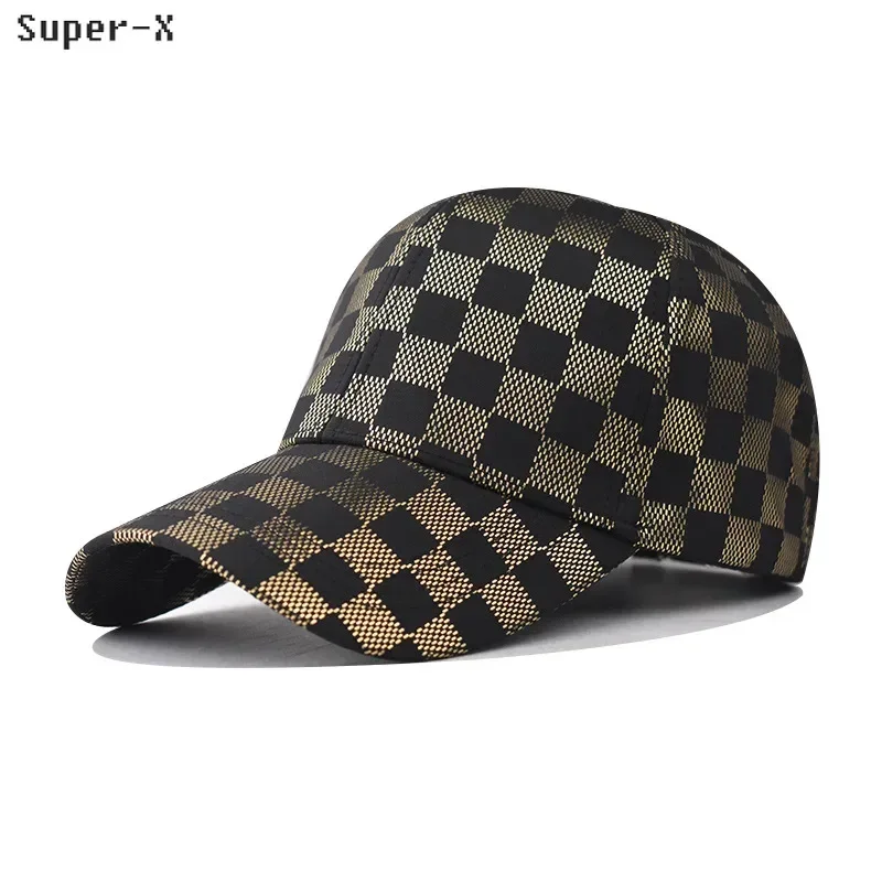 Shiny Glitter Classic Plaid Baseball Cap for Women Girl Summer Caps Sun Hats