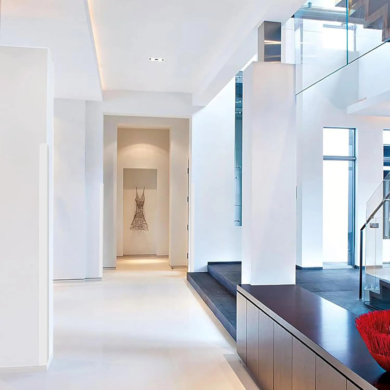 Protetores de Canto de Parede Autoadesivos Texturizados Brancos, 2x60 Polegadas, Pacote com 6 - Instalação Fácil, Sem Necessidade de Ferramentas