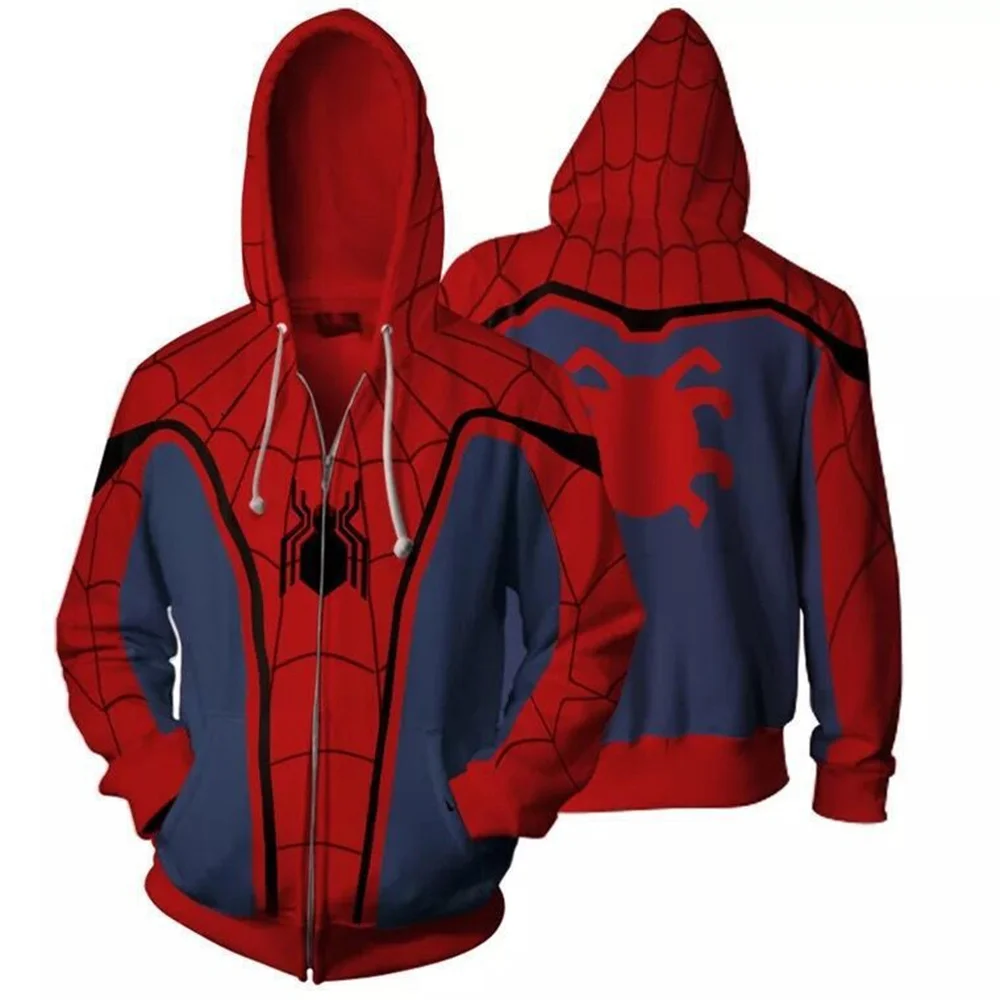 

Spiderman Men's 3D Printed Zipper Hoodie Parallel Universe Venom Pullover Superhero Boys Girls Jacket + Pants Sports Suit