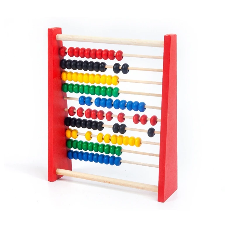 Calculat Bead Counting Kid Wooden Abacus Logical Thinking Skills Tool D5QC