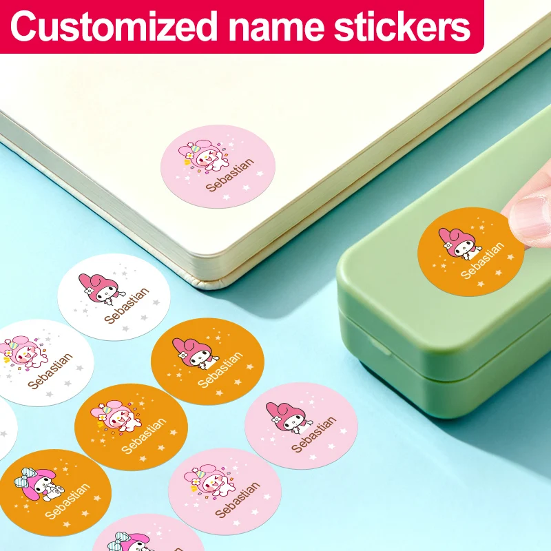 ملصقات اسم ميلودي مخصصة - ملصقات كرتونية جميلة مخصصة لعيد الميلاد والهالوين وعيد الميلاد وهدايا الحفلات #1