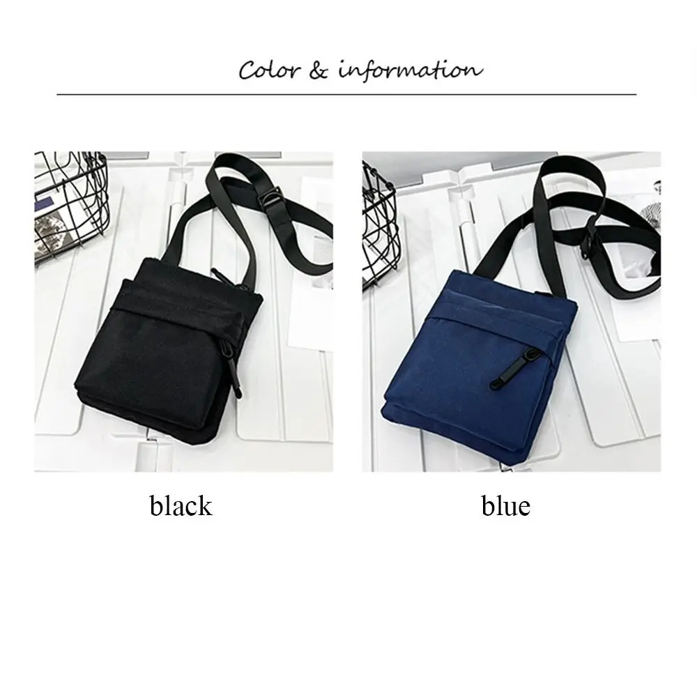 Nylon impermeável Cross-Body Shoulder Bag, Leisure Messenger Bags, Moda monocromática, Corrida e Ciclismo