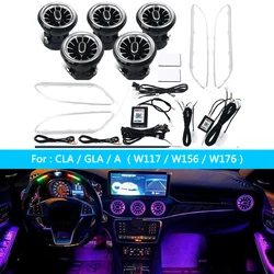 New LED Vent Ambient Light 12/64 Colours For Mercedes-Benz CLA/GLA/A Class W117/W156/W176 Hourglass Treble Decorative Retrofit