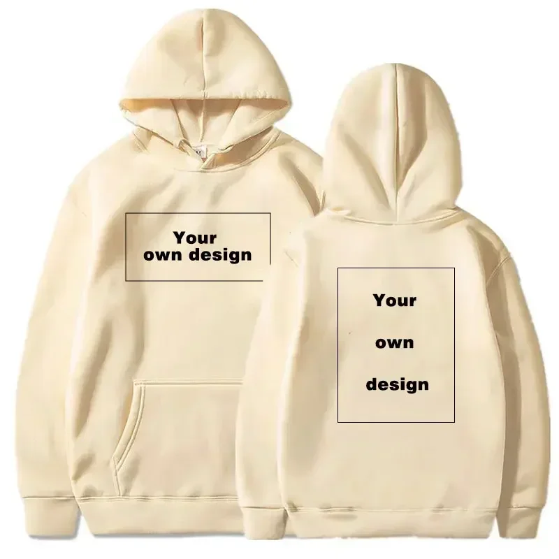 Sudadera con capucha personalizada con logotipo personalizado, sudadera cómoda de algodón con texto impreso, informal para estudiantes, bricolaje