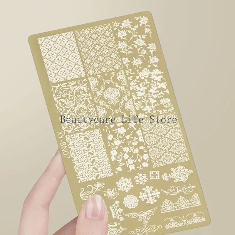 652C STENCLE PLATEN BUTTOCLY Bloemontwerpen Roestvrij staal nagel kunstaccessoire voor thuis salon manicure decors