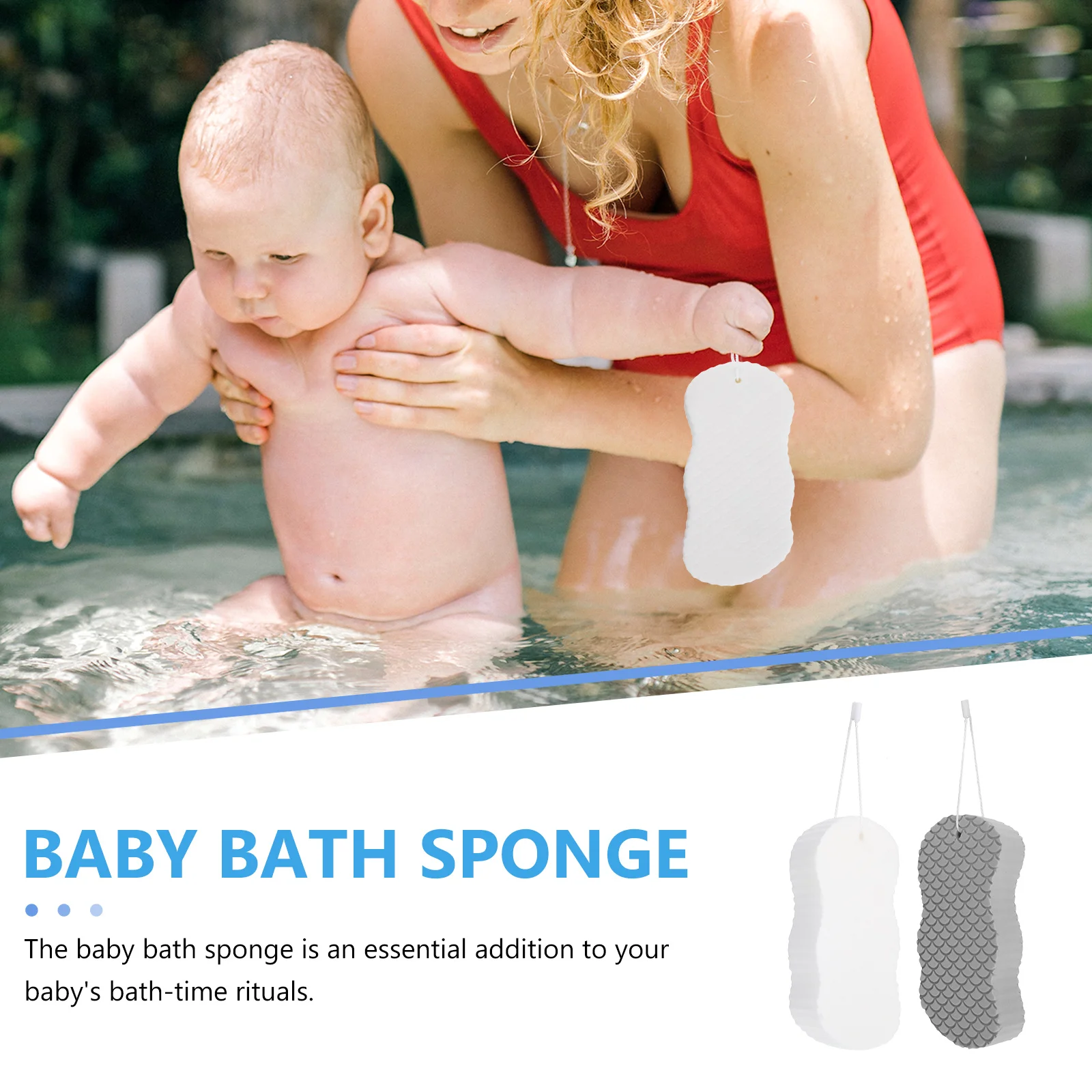 

2Pcs Baby Bath Sponges Soft Supple Shower Scrubbers Gentle Wash Towels for Delicate Skin Baby Sponge Bathing Towel