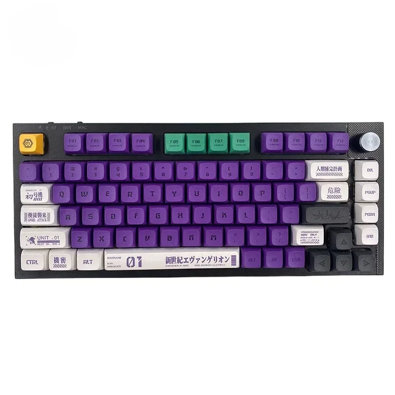 134Key EVANGELION Eva Keycaps XDA High EVA-01 PBT Heat Anime Figure for Mx Cherry Profile Gateron Switch Mechanical Keyboard Kit